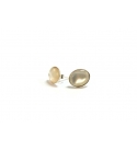 Mother of Pearl Cabochon and Silver Stud Earrings